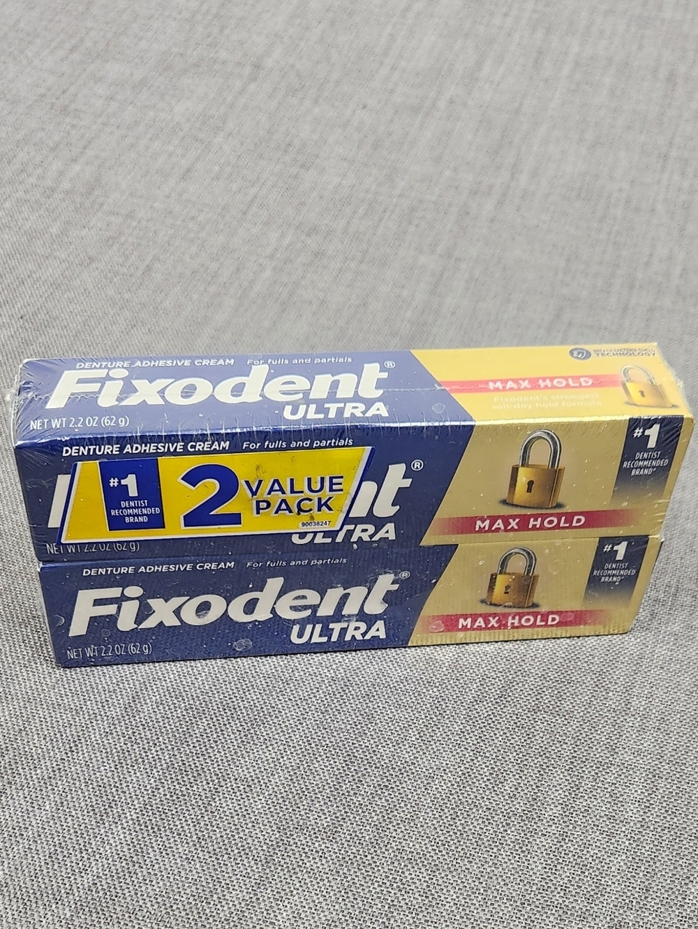 Fixodent Ultra Max Hold Dental Adhesive 2.2oz 2 Pack